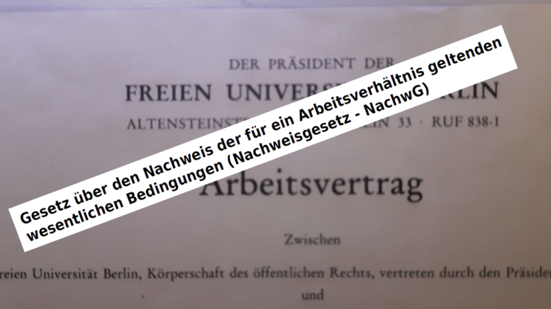 ver.di-Infoblatt zur Neuerung des Nachweisgesetzes