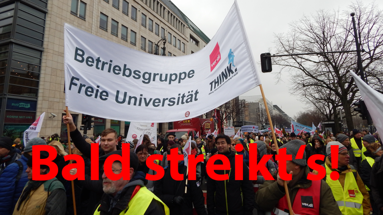 Bald streikt’s!